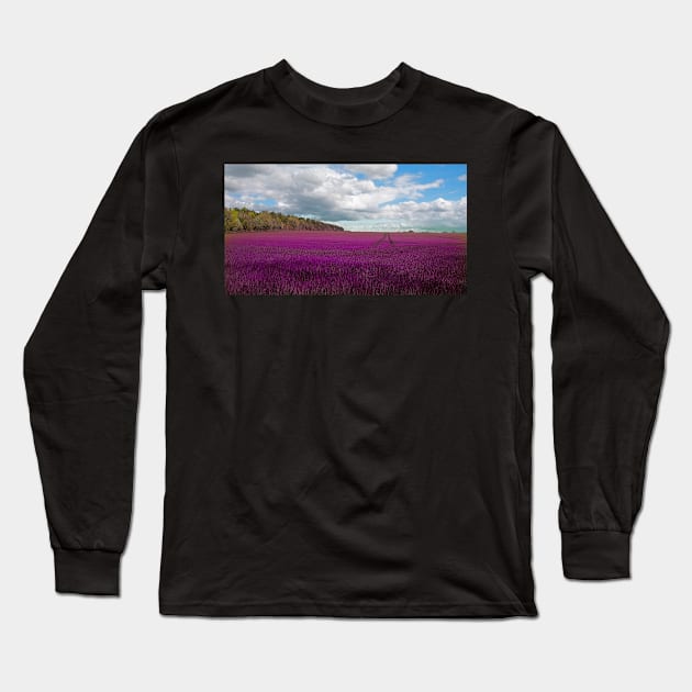 Lavender field in The Cotswolds Long Sleeve T-Shirt by Graz-Photos